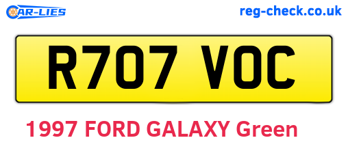 R707VOC are the vehicle registration plates.