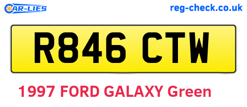 R846CTW are the vehicle registration plates.