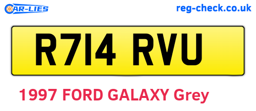 R714RVU are the vehicle registration plates.