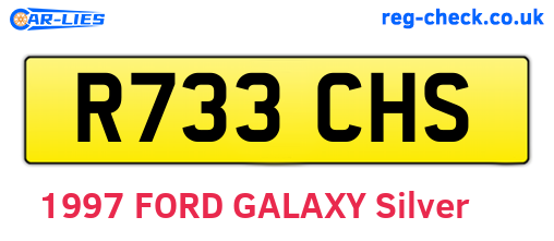 R733CHS are the vehicle registration plates.