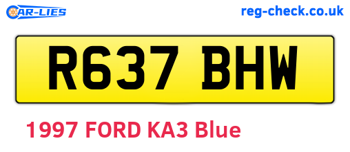 R637BHW are the vehicle registration plates.