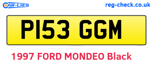 P153GGM are the vehicle registration plates.