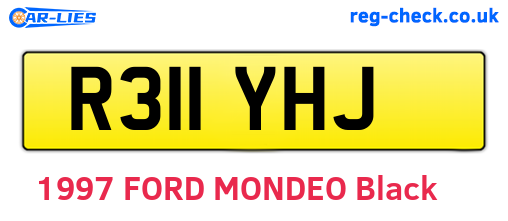 R311YHJ are the vehicle registration plates.