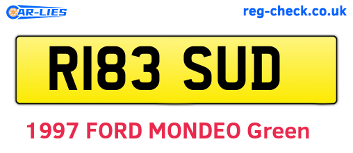 R183SUD are the vehicle registration plates.