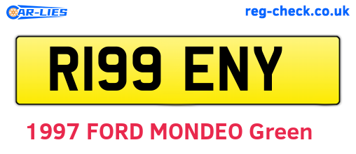 R199ENY are the vehicle registration plates.