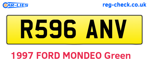 R596ANV are the vehicle registration plates.