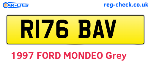 R176BAV are the vehicle registration plates.