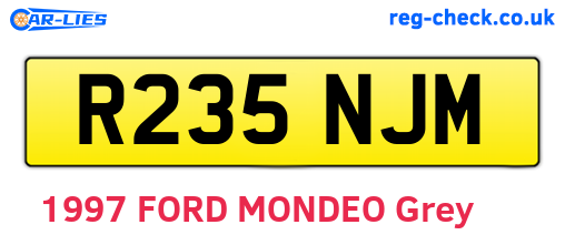 R235NJM are the vehicle registration plates.