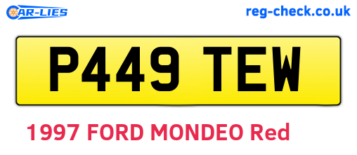 P449TEW are the vehicle registration plates.