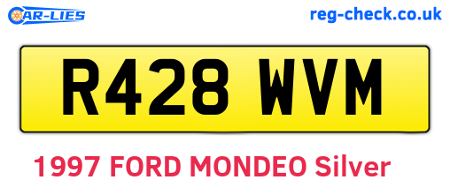 R428WVM are the vehicle registration plates.