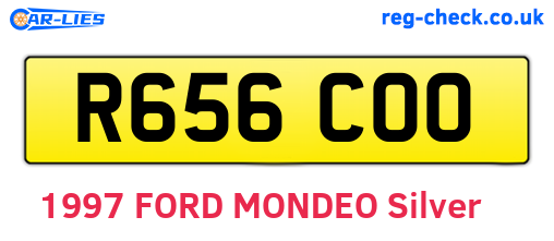 R656COO are the vehicle registration plates.
