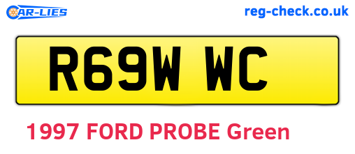 R69WWC are the vehicle registration plates.