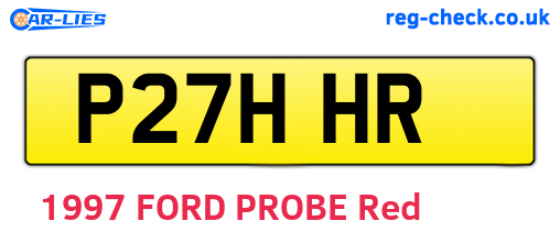 P27HHR are the vehicle registration plates.