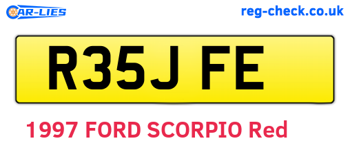 R35JFE are the vehicle registration plates.
