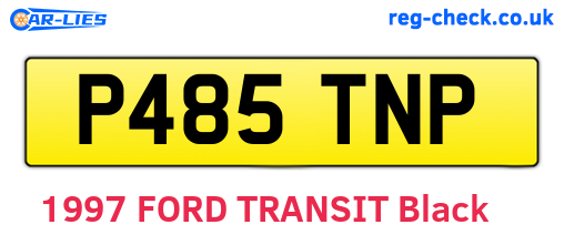 P485TNP are the vehicle registration plates.