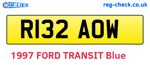 R132AOW are the vehicle registration plates.