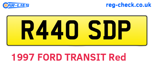 R440SDP are the vehicle registration plates.