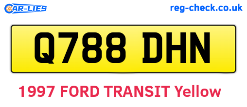 Q788DHN are the vehicle registration plates.