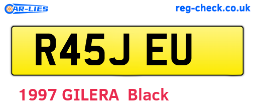 R45JEU are the vehicle registration plates.
