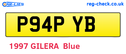 P94PYB are the vehicle registration plates.