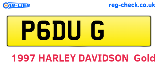 P6DUG are the vehicle registration plates.