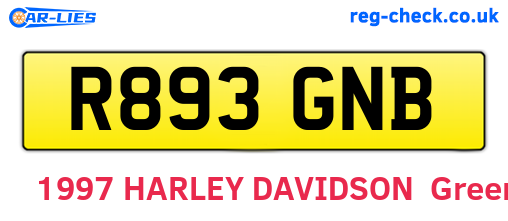 R893GNB are the vehicle registration plates.