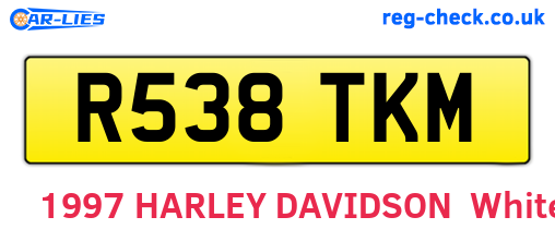 R538TKM are the vehicle registration plates.
