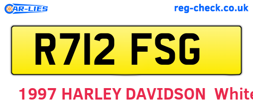 R712FSG are the vehicle registration plates.