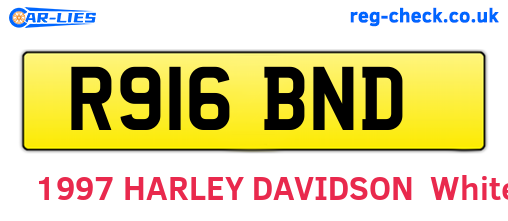 R916BND are the vehicle registration plates.
