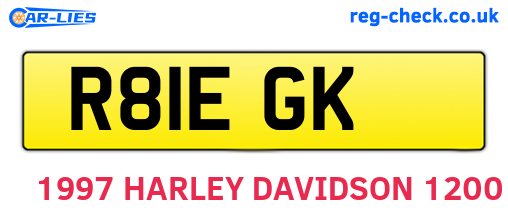 R81EGK are the vehicle registration plates.