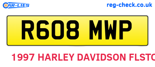 R608MWP are the vehicle registration plates.