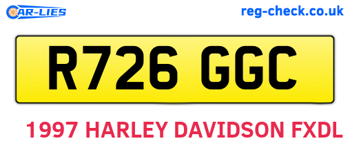 R726GGC are the vehicle registration plates.