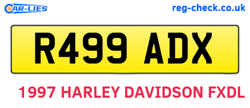R499ADX are the vehicle registration plates.