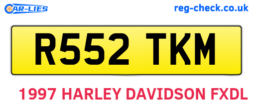 R552TKM are the vehicle registration plates.