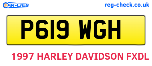 P619WGH are the vehicle registration plates.
