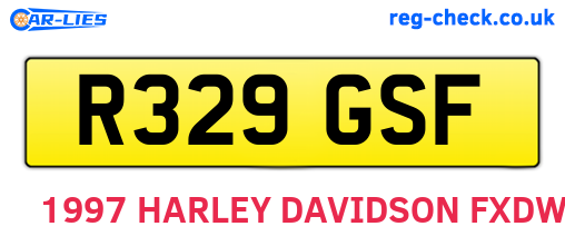 R329GSF are the vehicle registration plates.