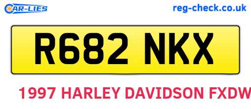R682NKX are the vehicle registration plates.