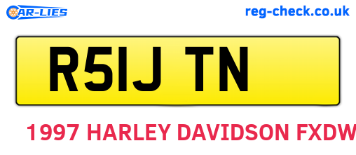 R51JTN are the vehicle registration plates.