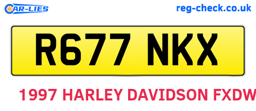 R677NKX are the vehicle registration plates.