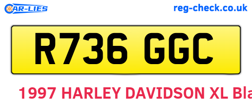 R736GGC are the vehicle registration plates.