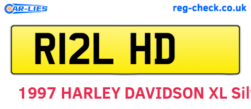 R12LHD are the vehicle registration plates.