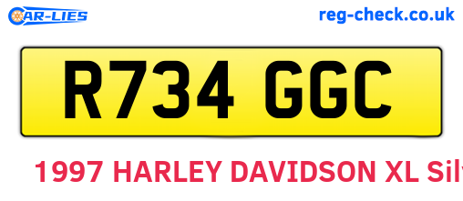 R734GGC are the vehicle registration plates.