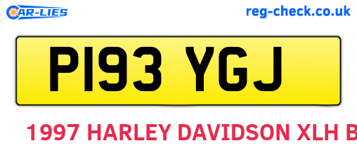 P193YGJ are the vehicle registration plates.
