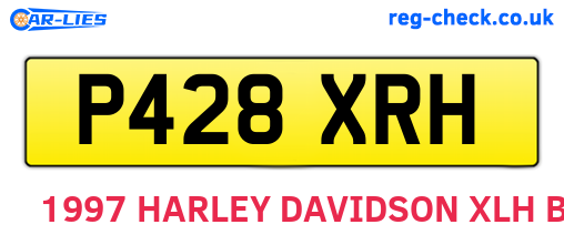 P428XRH are the vehicle registration plates.
