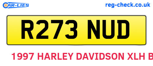 R273NUD are the vehicle registration plates.
