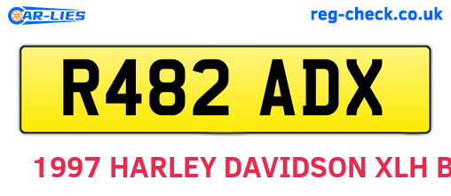 R482ADX are the vehicle registration plates.