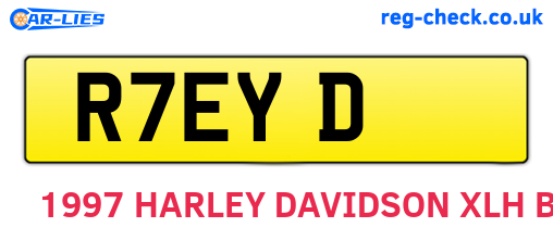 R7EYD are the vehicle registration plates.