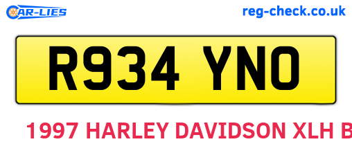 R934YNO are the vehicle registration plates.