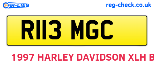 R113MGC are the vehicle registration plates.