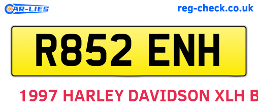 R852ENH are the vehicle registration plates.